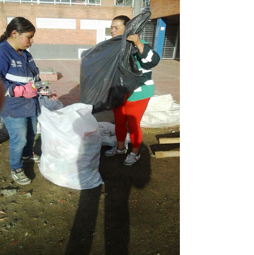 Aidé y una compañera de trabajo