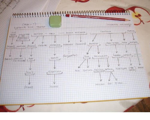 Empiezo a esbozar el árbol genealógico